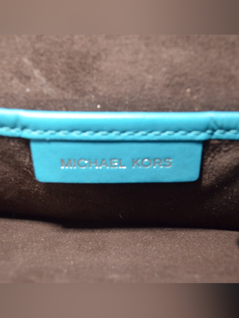 Micheal Kors Teal Leather Shoulder Bag with Removable Strap - Picture 4 of 4